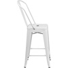 image:imageFlash Furniture Commercial Grade 24 High Black Metal IndoorOutdoor Counter Height Stool with Removable BackWhite