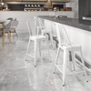 image:imageFlash Furniture Commercial Grade 24 High Black Metal IndoorOutdoor Counter Height Stool with Removable BackWhite
