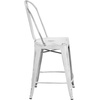 image:imageFlash Furniture Commercial Grade 24 High Black Metal IndoorOutdoor Counter Height Stool with Removable BackWhite