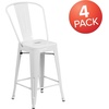 image:imageFlash Furniture Commercial Grade 24 High Black Metal IndoorOutdoor Counter Height Stool with Removable BackWhite