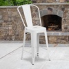 image:imageFlash Furniture Commercial Grade 24 High Black Metal IndoorOutdoor Counter Height Stool with Removable BackWhite