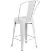 image:imageFlash Furniture Commercial Grade 24 High Black Metal IndoorOutdoor Counter Height Stool with Removable BackWhite