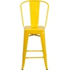 image:imageFlash Furniture Commercial Grade 24 High Black Metal IndoorOutdoor Counter Height Stool with Removable BackYellow