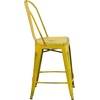 image:imageFlash Furniture Commercial Grade 24 High Black Metal IndoorOutdoor Counter Height Stool with Removable BackYellow