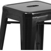 image:imageFlash Furniture Commercial Grade 30 High Backless Silver Metal IndoorOutdoor BarStool with Square SeatBlack