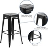 image:imageFlash Furniture Commercial Grade 30 High Backless Silver Metal IndoorOutdoor BarStool with Square SeatBlack