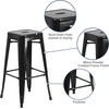 image:imageFlash Furniture Commercial Grade 30 High Backless Silver Metal IndoorOutdoor BarStool with Square SeatBlack