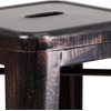 image:imageFlash Furniture Commercial Grade 30 High Backless Silver Metal IndoorOutdoor BarStool with Square SeatBlackantique Gold