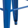 image:imageFlash Furniture Commercial Grade 30 High Backless Silver Metal IndoorOutdoor BarStool with Square SeatBlue