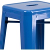 image:imageFlash Furniture Commercial Grade 30 High Backless Silver Metal IndoorOutdoor BarStool with Square SeatBlue