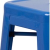 image:imageFlash Furniture Commercial Grade 30 High Backless Silver Metal IndoorOutdoor BarStool with Square SeatBlue