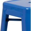 image:imageFlash Furniture Commercial Grade 30 High Backless Silver Metal IndoorOutdoor BarStool with Square SeatBlue