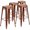 image:imageFlash Furniture Commercial Grade 30 High Backless Silver Metal IndoorOutdoor BarStool with Square SeatCopper