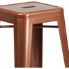 image:imageFlash Furniture Commercial Grade 30 High Backless Silver Metal IndoorOutdoor BarStool with Square SeatCopper