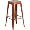 image:imageFlash Furniture Commercial Grade 30 High Backless Silver Metal IndoorOutdoor BarStool with Square SeatCopper
