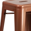 image:imageFlash Furniture Commercial Grade 30 High Backless Silver Metal IndoorOutdoor BarStool with Square SeatCopper
