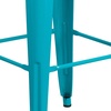 image:imageFlash Furniture Commercial Grade 30 High Backless Silver Metal IndoorOutdoor BarStool with Square SeatCrystal Tealblue