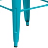 image:imageFlash Furniture Commercial Grade 30 High Backless Silver Metal IndoorOutdoor BarStool with Square SeatCrystal Tealblue