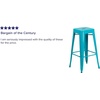 image:imageFlash Furniture Commercial Grade 30 High Backless Silver Metal IndoorOutdoor BarStool with Square SeatCrystal Tealblue