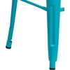 image:imageFlash Furniture Commercial Grade 30 High Backless Silver Metal IndoorOutdoor BarStool with Square SeatCrystal Tealblue