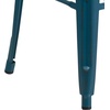 image:imageFlash Furniture Commercial Grade 30 High Backless Silver Metal IndoorOutdoor BarStool with Square SeatDistressed Antique Blue