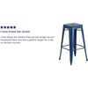 image:imageFlash Furniture Commercial Grade 30 High Backless Silver Metal IndoorOutdoor BarStool with Square SeatDistressed Antique Blue