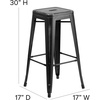 image:imageFlash Furniture Commercial Grade 30 High Backless Silver Metal IndoorOutdoor BarStool with Square SeatDistressed Black