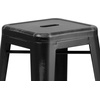 image:imageFlash Furniture Commercial Grade 30 High Backless Silver Metal IndoorOutdoor BarStool with Square SeatDistressed Black