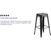image:imageFlash Furniture Commercial Grade 30 High Backless Silver Metal IndoorOutdoor BarStool with Square SeatDistressed Black