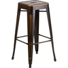 image:imageFlash Furniture Commercial Grade 30 High Backless Silver Metal IndoorOutdoor BarStool with Square SeatDistressed Copper