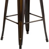 image:imageFlash Furniture Commercial Grade 30 High Backless Silver Metal IndoorOutdoor BarStool with Square SeatDistressed Copper