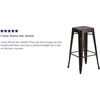 image:imageFlash Furniture Commercial Grade 30 High Backless Silver Metal IndoorOutdoor BarStool with Square SeatDistressed Copper