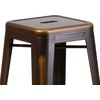 image:imageFlash Furniture Commercial Grade 30 High Backless Silver Metal IndoorOutdoor BarStool with Square SeatDistressed Copper