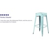 image:imageFlash Furniture Commercial Grade 30 High Backless Silver Metal IndoorOutdoor BarStool with Square SeatDistressed Greenblue