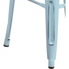 image:imageFlash Furniture Commercial Grade 30 High Backless Silver Metal IndoorOutdoor BarStool with Square SeatDistressed Greenblue