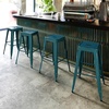 image:imageFlash Furniture Commercial Grade 30 High Backless Silver Metal IndoorOutdoor BarStool with Square SeatDistressed Kelly Blueteal