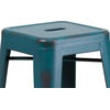image:imageFlash Furniture Commercial Grade 30 High Backless Silver Metal IndoorOutdoor BarStool with Square SeatDistressed Kelly Blueteal