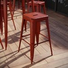 image:imageFlash Furniture Commercial Grade 30 High Backless Silver Metal IndoorOutdoor BarStool with Square SeatDistressed Kelly Red