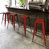 image:imageFlash Furniture Commercial Grade 30 High Backless Silver Metal IndoorOutdoor BarStool with Square SeatDistressed Kelly Red