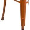 image:imageFlash Furniture Commercial Grade 30 High Backless Silver Metal IndoorOutdoor BarStool with Square SeatDistressed Orange