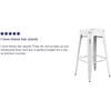 image:imageFlash Furniture Commercial Grade 30 High Backless Silver Metal IndoorOutdoor BarStool with Square SeatDistressed White