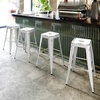image:imageFlash Furniture Commercial Grade 30 High Backless Silver Metal IndoorOutdoor BarStool with Square SeatDistressed White