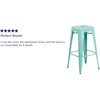 image:imageFlash Furniture Commercial Grade 30 High Backless Silver Metal IndoorOutdoor BarStool with Square SeatMint Green