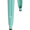 image:imageFlash Furniture Commercial Grade 30 High Backless Silver Metal IndoorOutdoor BarStool with Square SeatMint Green