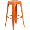 image:imageFlash Furniture Commercial Grade 30 High Backless Silver Metal IndoorOutdoor BarStool with Square SeatOrange