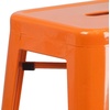 image:imageFlash Furniture Commercial Grade 30 High Backless Silver Metal IndoorOutdoor BarStool with Square SeatOrange