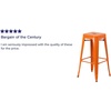 image:imageFlash Furniture Commercial Grade 30 High Backless Silver Metal IndoorOutdoor BarStool with Square SeatOrange