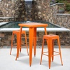 image:imageFlash Furniture Commercial Grade 30 High Backless Silver Metal IndoorOutdoor BarStool with Square SeatOrange