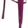 image:imageFlash Furniture Commercial Grade 30 High Backless Silver Metal IndoorOutdoor BarStool with Square SeatPurple