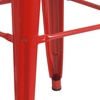 image:imageFlash Furniture Commercial Grade 30 High Backless Silver Metal IndoorOutdoor BarStool with Square SeatRed